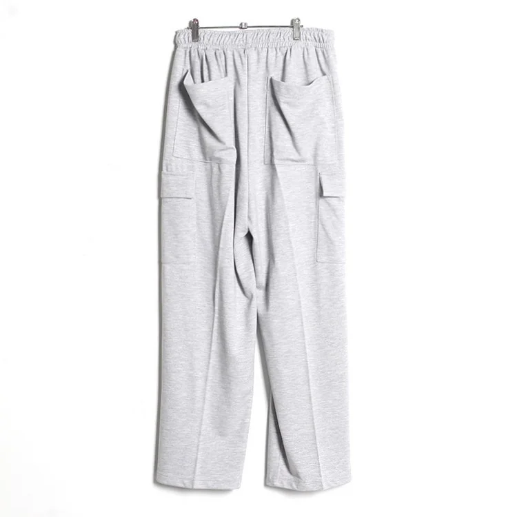 

Mr. homemade autumn new men's baggy daddy pants front pleat baggy pants with wide legs casual pants