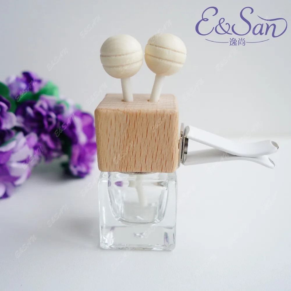 Женская Квадратная бутылка для вентиляции автомобиля прозрачная стеклянная