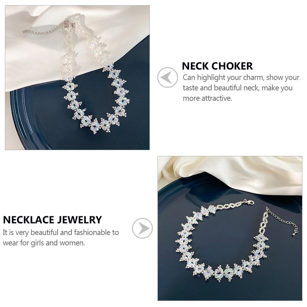 

Woman Pendant Necklace Shine Choker Collar Chain Neck Wedding Fashion Jewelry