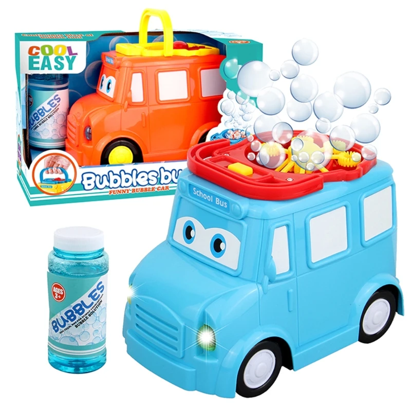 

Bubble Blowing Bus Action Fun Toy and Gift for Kids Summer Outdoor Toy H055