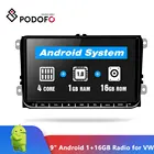 Автомагнитола Podofo 9 дюймов, Android, GPS-навигация, мультимедийный проигрыватель, Авторадио для Skoda Octavia golf 5 6, touran, passat B6, polo, tiguan
