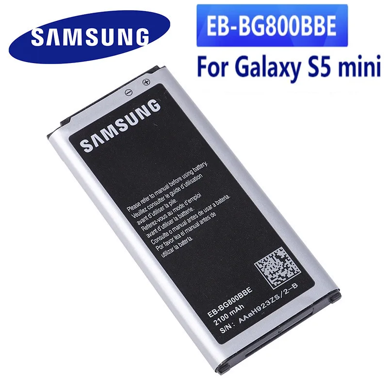 Оригинальный сменный аккумулятор для Samsung GALAXY S5 мини S5MINI G870A G870W SM-G800F Аутентичные