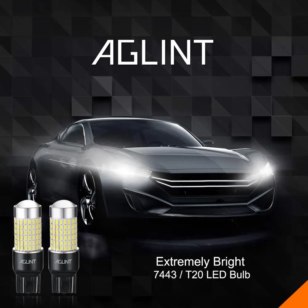 AGLINT 2 шт. T20 7443 W21W W21/5W 7440 FPC светодиодный автомобильные лампы 3014 SMD 144 s для авто