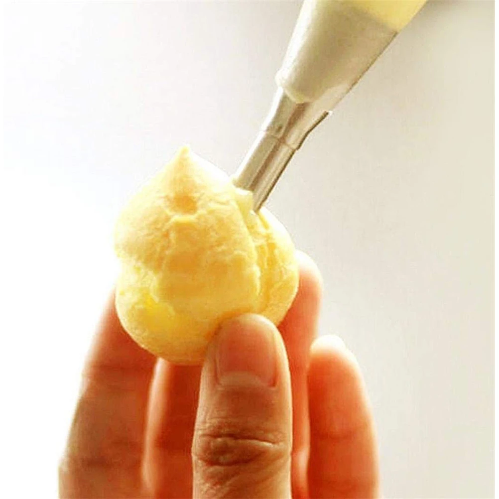 

3PCS/Set Stainless Steel Cream Puff Nozzles Pastry Tips Piping Nozzles Cupcake Cake Decorating Tool For Kitchen Specialty Tools