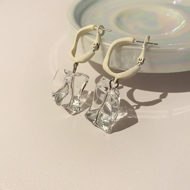 Fashion Transparent Irregular Acrylic Earrings For Women Korean Style Temperament pendientes Jewelry Gift | Украшения и