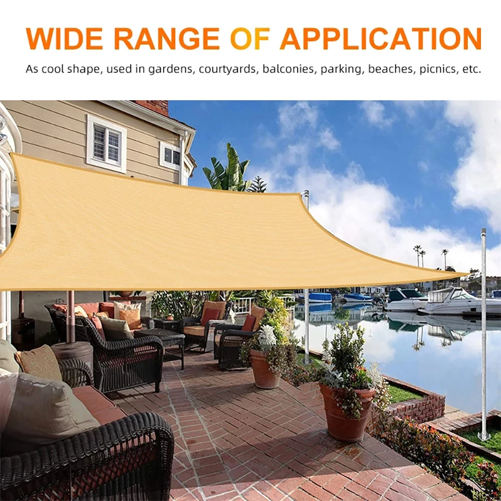 

Anti-Ultraviolet Shade Net Waterproof Square Shade Sail Garden Terrace Canop Swimming Awning Camping Hiking Field Sail Canopy