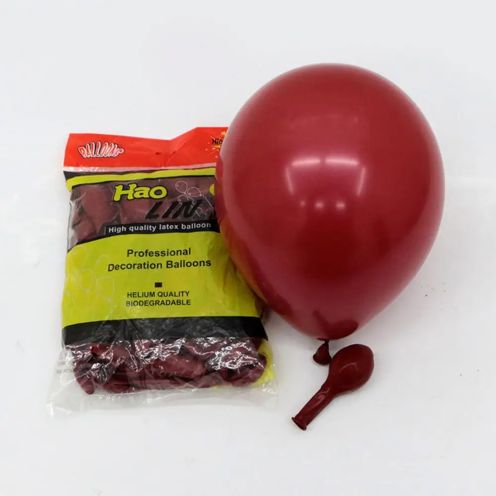 ruby red 10 шт. 10-дюймовые латексные шары с двойным слоем бордового, красного, фиолетового цвета, металлические светящиеся синие шары на свадьбу, день рождения, вечеринку, декор на День святого Валентина - Цвет: ruby red