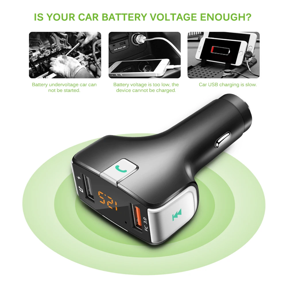 Многофункциональный беспроводной FM передатчик Автомобильный MP3 плеер