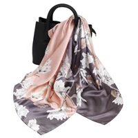 2020 new silk satin small square scarf women simple printing satin silk scarf spring and autumn scarf wholesale 90cm