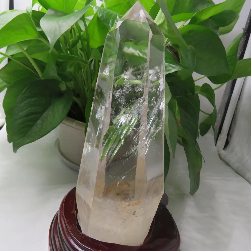 Большая 1064 г AAAA натуральная прозрачная кварцевая цельная полированная ручная