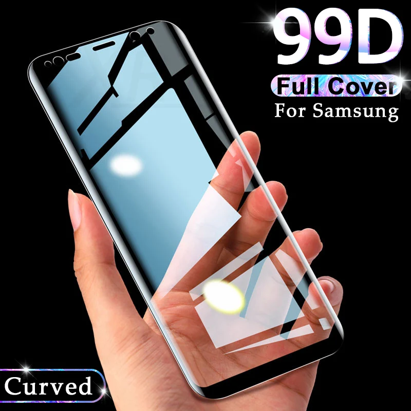 Изогнутое закаленное стекло 99D для Samsung Galaxy S9 S8 Plus Note 9 8 Защита экрана S7 S6 Edge
