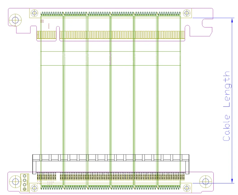 Двойная обратная видеокарта pci e x16 3 0 расширенная линия полная скорость