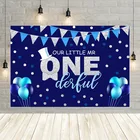 Avezano фотографии фонов Mr Onederful сине-белые в шарики в горошек, комплект одежды для новорожденного мальчика 1st фон для фотосъемки на день рождения стрелять Декор