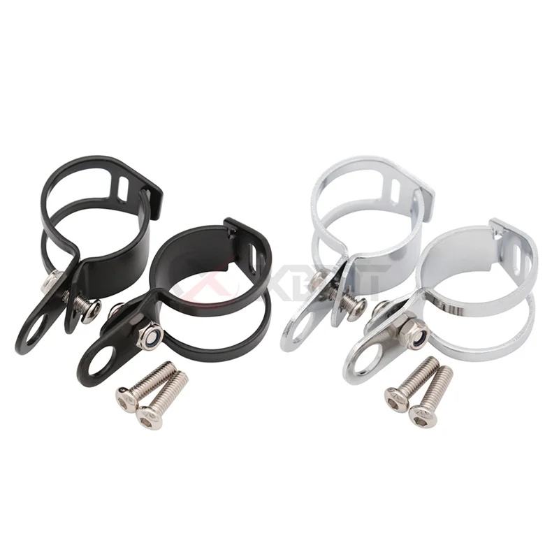 

Motorcycle Turn Signal Mount Bracket Relocation Mount Fork Clamps Holder For 30MM-45MM Turn Signal Black Silver Motor