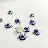 30pcslot handmade blue resin turkish evil eye connector greek eye charms beads diy bracelet accessories jewelry making supplies
