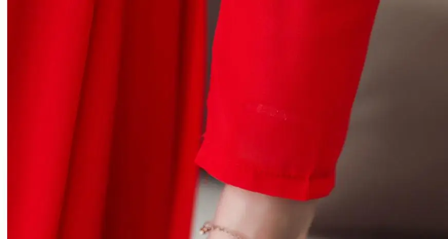 

2020 spring and autumn Summer with New style fashion women Long sleeve round collar Chiffon dress