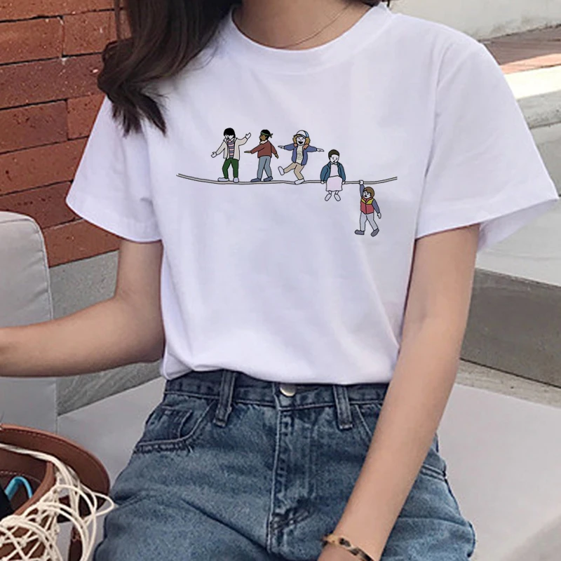 5692 Новые странные вещи Harajuku Ullzang Футболка женская вверх дном Eleven забавная футболка 90s графическая футболка модные футболки женские - Цвет: 5692