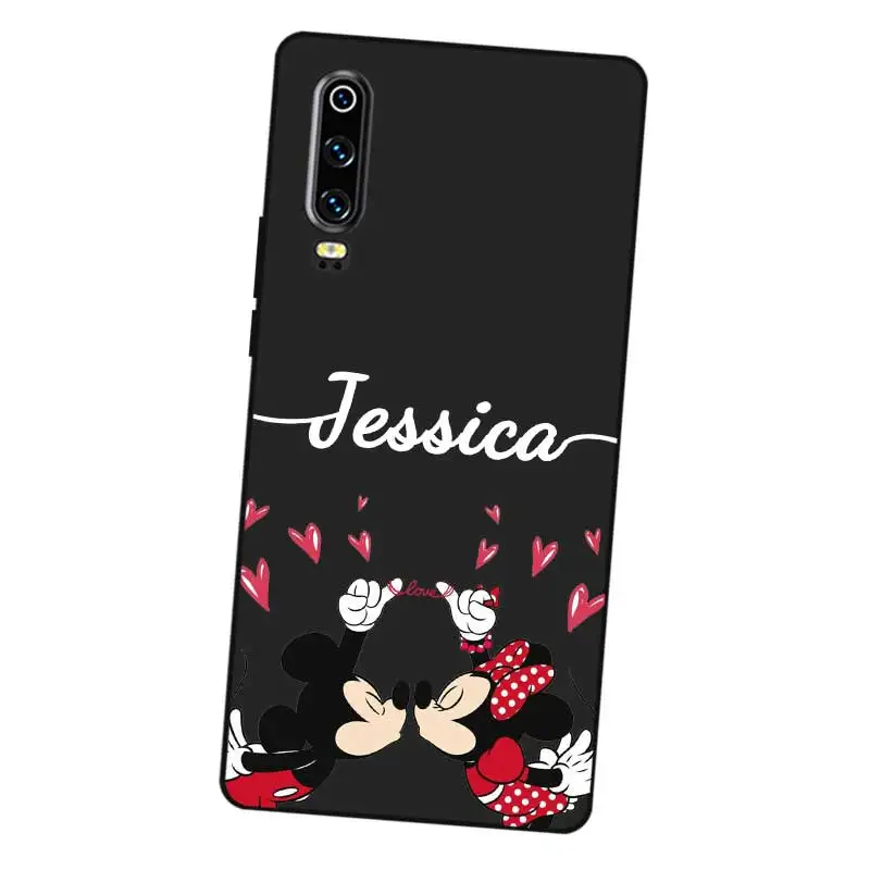 Любовь Роза пользовательское имя DIY черный мягкий Уретановый Термопластик (tpu)