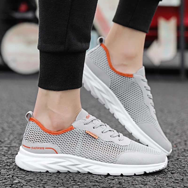 

Мужские сетчатые кроссовки, мягкие лоферы, легкая дышащая повседневная обувь, дешевые, на лето