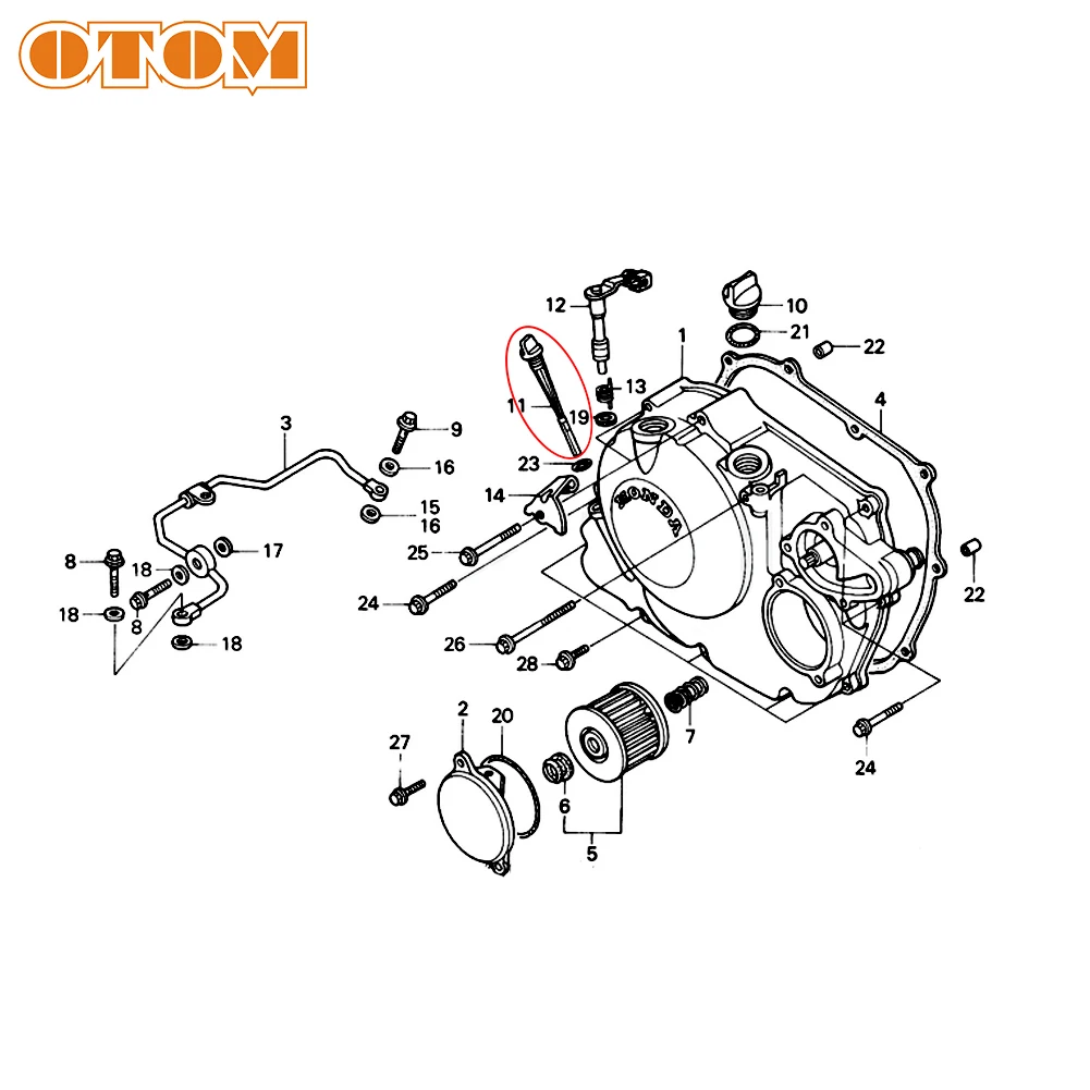 OTOM Новый масляный щуп для мотокросса эндуро модификация длинноигольная масляная