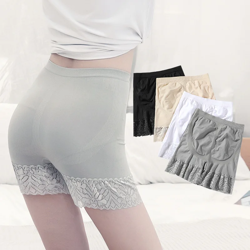 Женские брюки для безопасности без завивки с кружевом тянущиеся большого