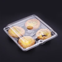 transparent wholesale retail plastic packaging blister folding bulk 4 holes disposable grape egg tart boxes