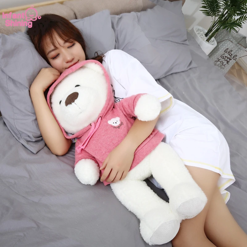 

Младенческий Сияющий мягкий новый милый плюшевый мишка кукла носить свитер плюшевая игрушка детский подарок на день рождения домашняя гос...