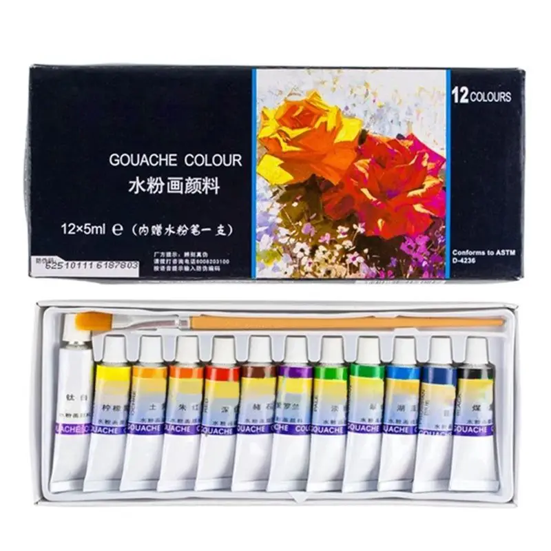 

24 Color Set of Art Watercolor Paint 5ml Tubes Rich Vivid Colors for Students Dropshipping