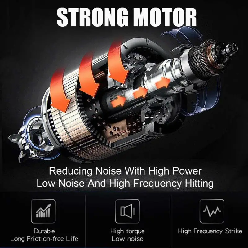 Массажный пистолет для мышц 9 в 1 массажер спортивной терапии тела 4000 об/мин