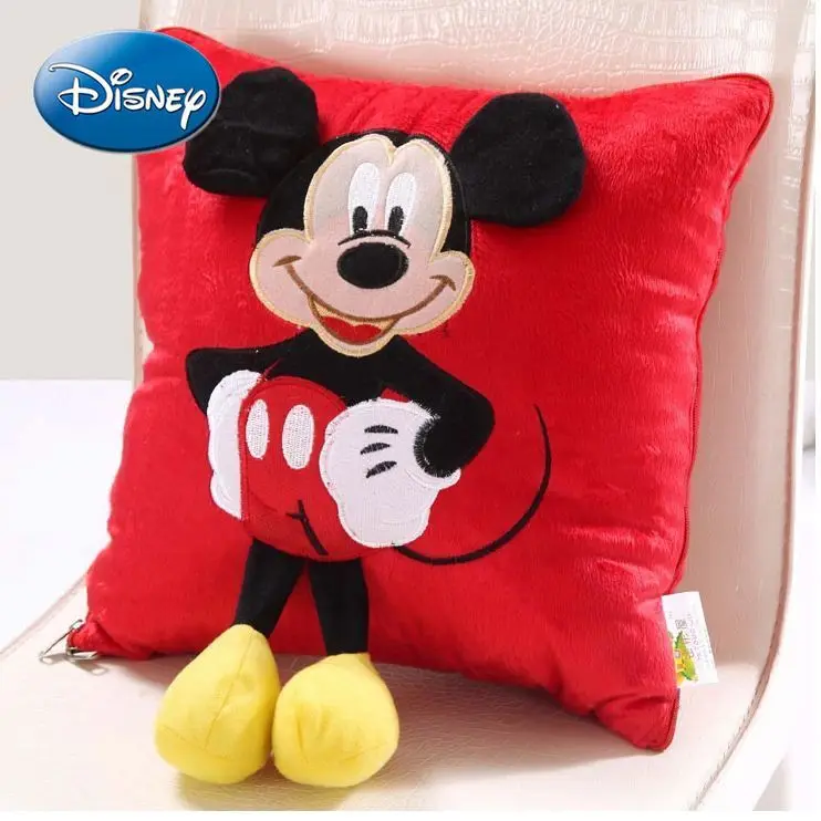

Disney Cute Cartoon Minnie Mickey Car Air Conditioning Pillow Quilt Cushion Car Business Travel Rest Quilt