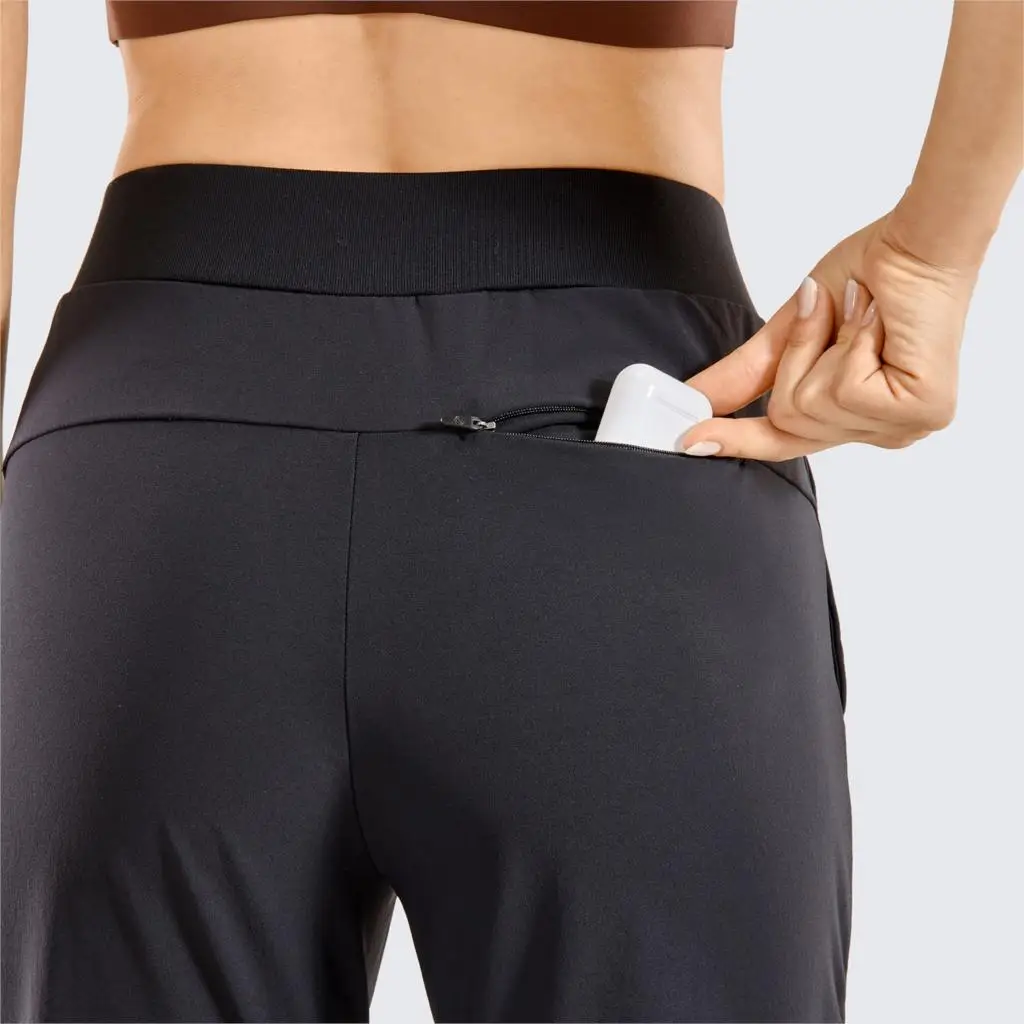 SYROKAN Women's Hiking Pants Thick Lightweight High Rise Quick Dry Casual Work Athletic Pants Elastic Waist Camping pantalones