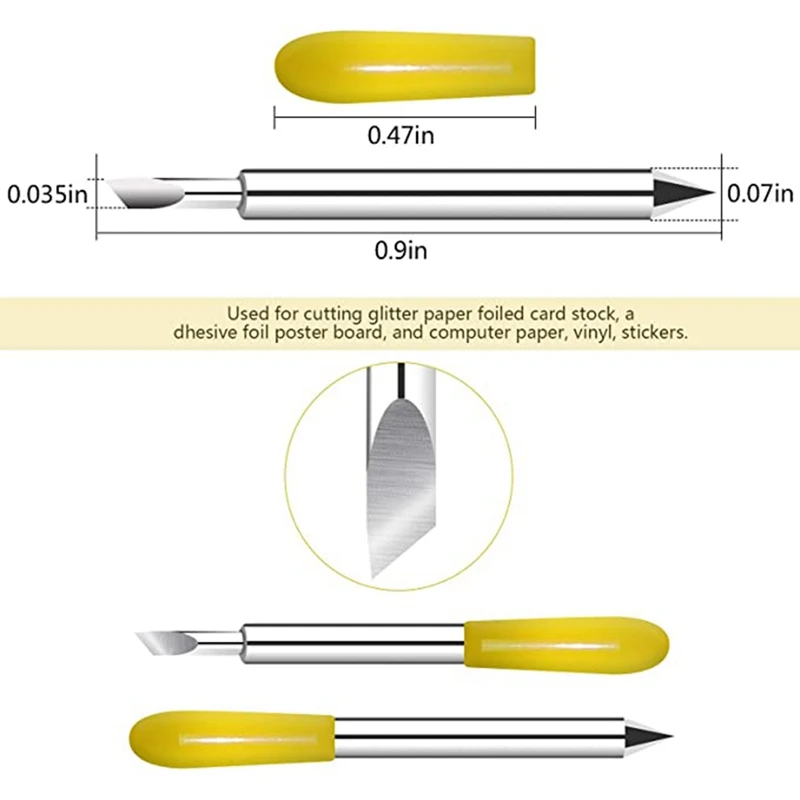 

30 PC Replacement Blades for Cricut Explore Air 2 Vinyl Cutting Machines, 30,45,60 Degree Deep Cut Vinyl Fabric Cutting