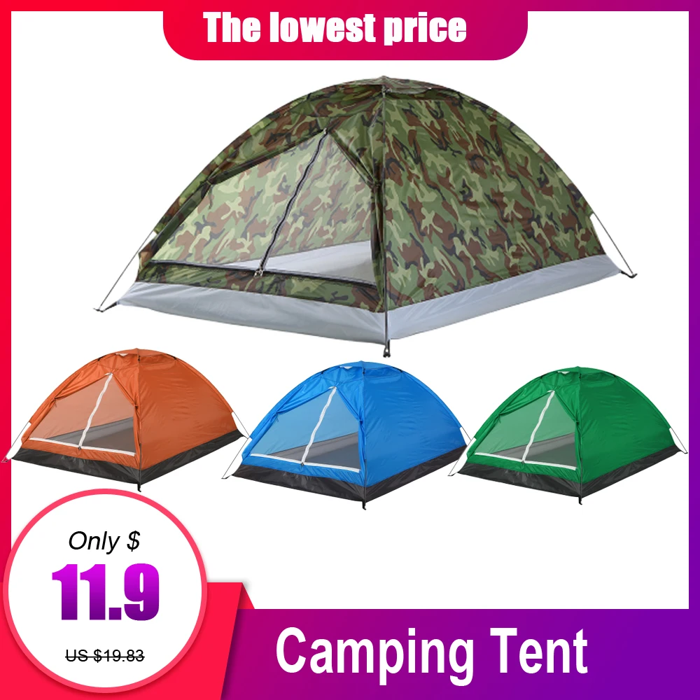 Двухместная Водонепроницаемая кемпинговая палатка TOMSHOO PU1000 мм полиэфирная ткань