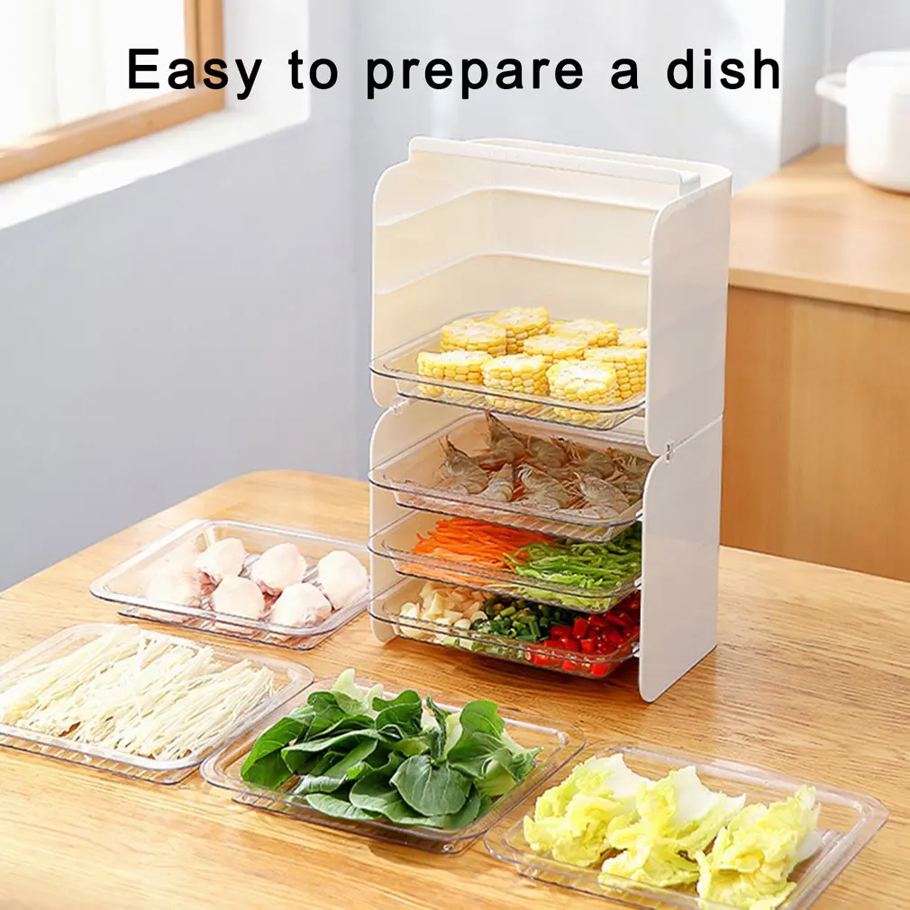 

Hot Kitchen Shelf Organizer Rack Kitchen Vegetable Racks Preparation Trays Superimposed Dish Tray Household Vegetable Plate