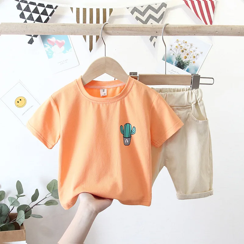Летняя модная одежда для малышей Детская футболка с рисунком мальчиков и девочек