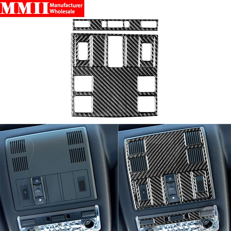 Carbon Fiber Car Accessories Stickers For BMW X3 E83 2004 2005 2006 2007 2008 2009 2010 Overhead Reading Light Panel Interiors