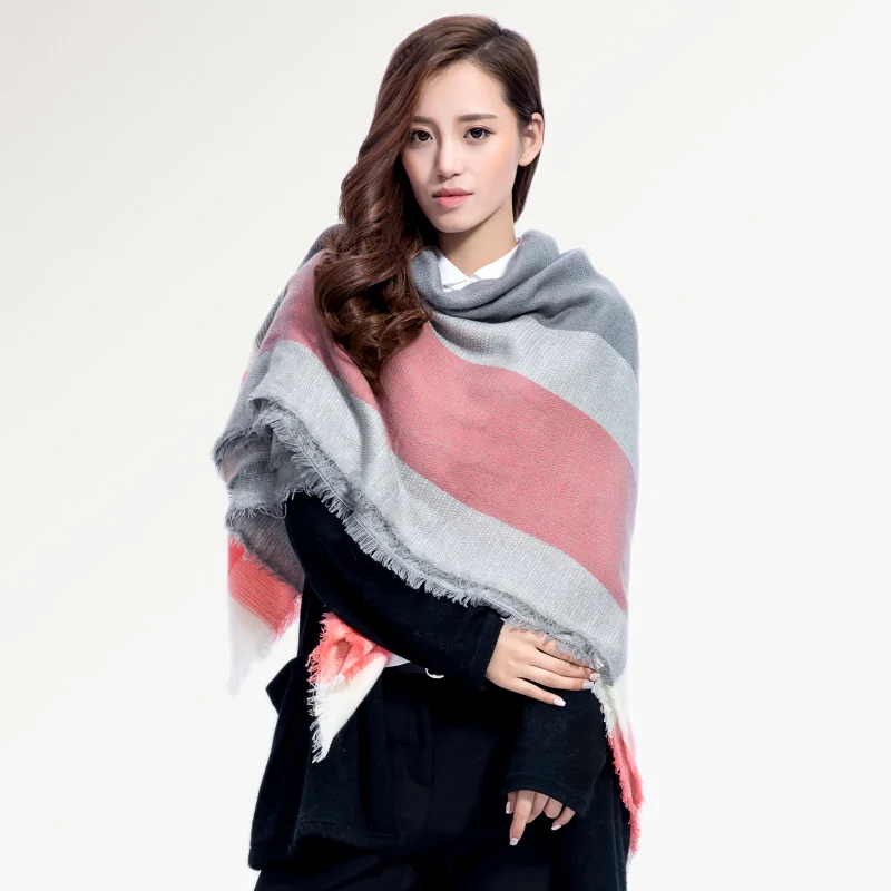 

NO.2 high quality plaid scarf women Thicken Soft Winter scarf Fashion Shawls and Scarves DS033