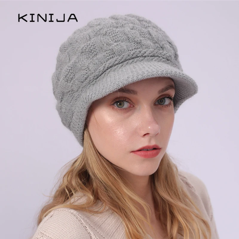 Берет зимняя женская плюшевая теплая шапка из кроличьей шерсти 8 форм твист шапки