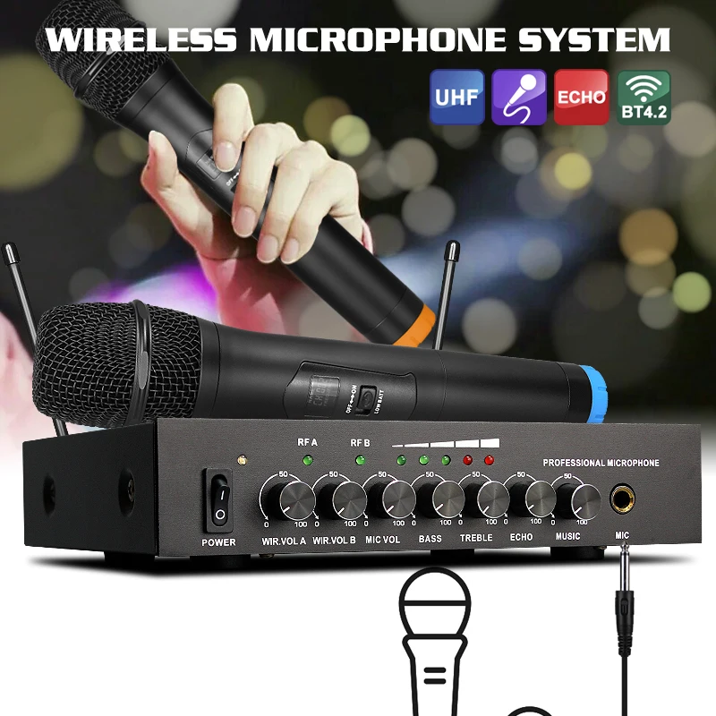 UHF Беспроводной mi crophone с металлическим Dyna mi c mi crophone S-16 для домашнего кинотеатра компьютерный громкоговоритель Smart tv дополнительный проводной mi