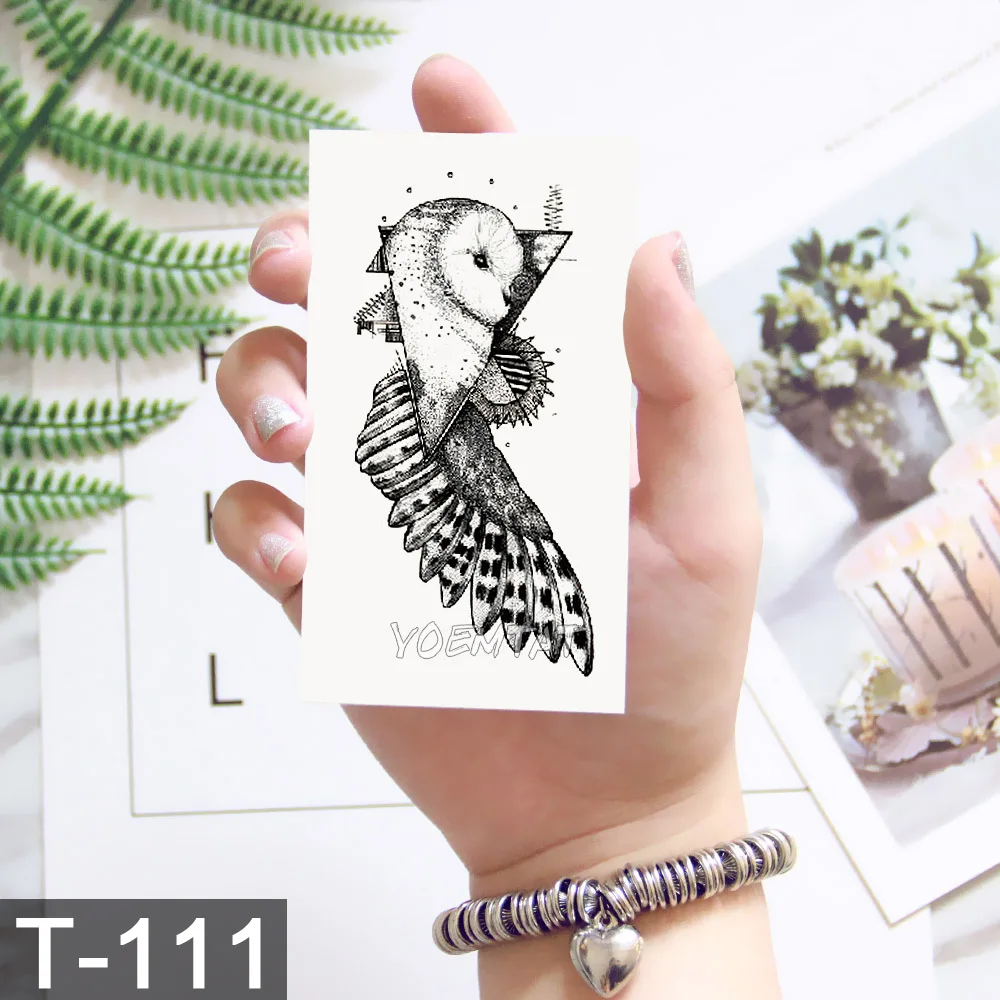 

Mountain deer Temporary Tattoo Sticker Women Fake Henna for Men Kid Fashion Body Art Adults Waterproof Hand Fake Tatoo 10.5X6cm