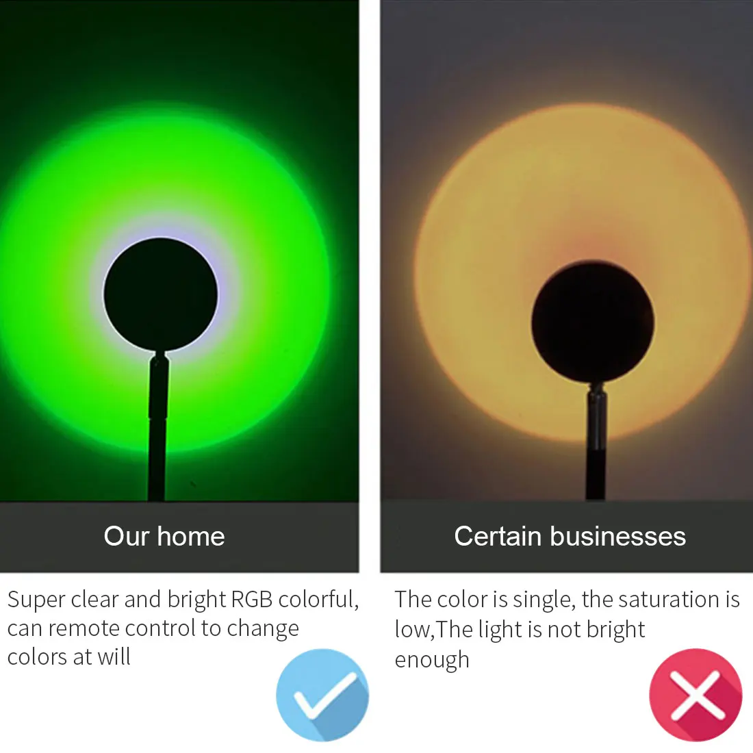 

Sunset Projector Lamp Rainbow Atmosphere Led Night Light for Home Bedroom Coffe shop Background Wall Decoration USB Table Lamp