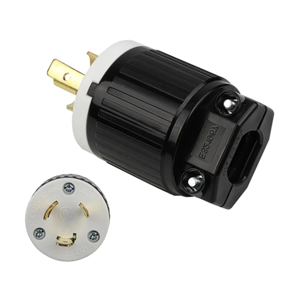 L5-20P 20-Amp 125 Vac 3 Pin Male Plug For Generator Cords NON-SLIP # | Автомобили и мотоциклы