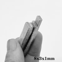 20200pcs 8x3x1 small block magnets n35 831 neodymium magnet 8mm x 3mm x 1mm permanent ndfeb strong powerful magnetic 8x3x1mm