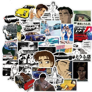 103050pcs initial d stickers laptop diy fridge guitar luggage skateboard phone car bike waterproof graffiti sticker kid toys free global shipping