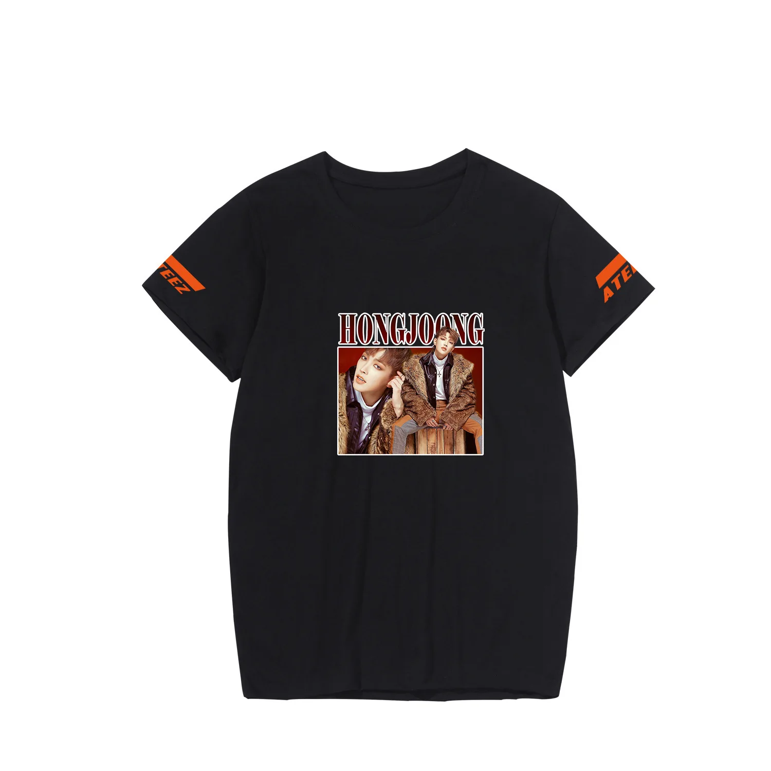 ATEEZ футболка Для женщин футболка Femme одежда товар стиль 4xl одежда короткий рукав Для женщин тройник