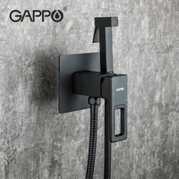 gappo matte black bidet shower solid brass bidet faucet muslim ducha hygienic shower hot cold water mixer tap toilet faucet