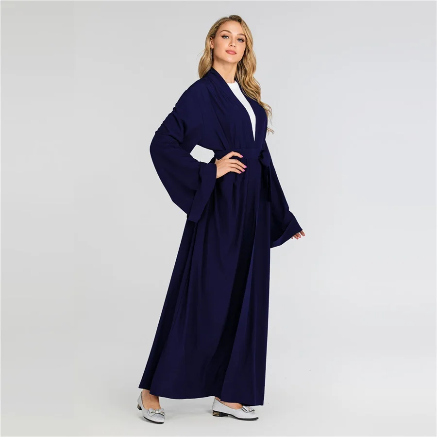 Siskakia мусульманская женская одежда abaya Brief solid casual Muslimah Jubah 7 цветов мусульманская Дубайская одежда с тонким поясом новое поступление