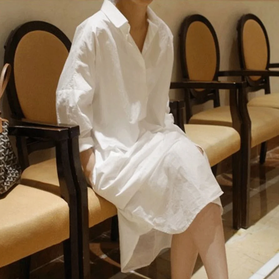 Новое поступление Летняя Свободная белая хлопковая женская блузка элегантная