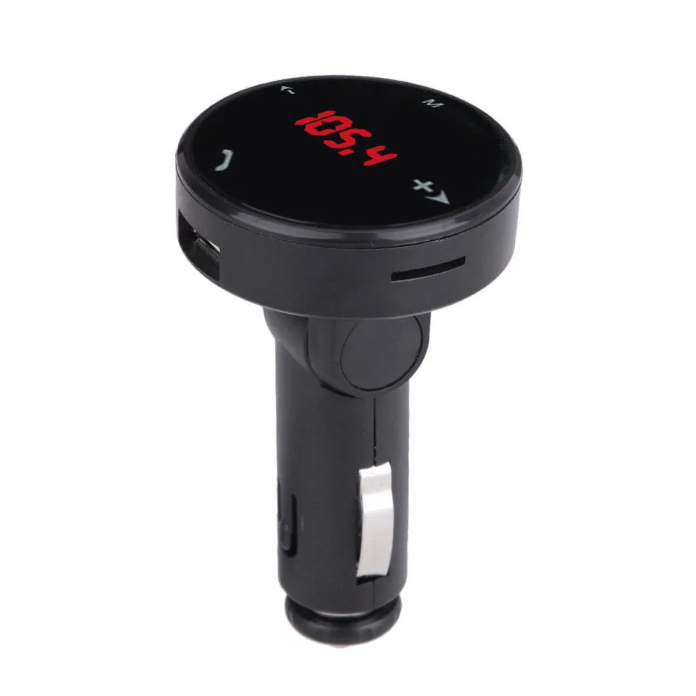 Bluetooth 2,1 автомобильный комплект громкой связи fm-передатчик 3.1A быстрое USB зарядное устройство цифровой вольтметр TF карта U диск плеер Aux