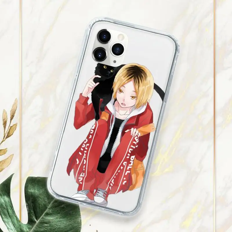 

Kenma Kozume Haikyuu!! Phone Case Transparent for iPhone 11 12 mini pro XS MAX 7 8 6 6S Plus X 5S SE 2020 XR